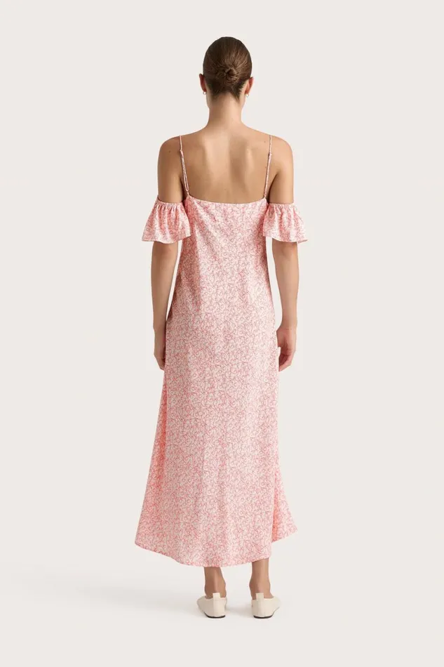 Faithfull The Brand Dresses Menton Midi Dress Calla Vermillion 8211 Women Faithfull The Brand Dresses Menton Midi Dress Calla Vermillion 8211 Women