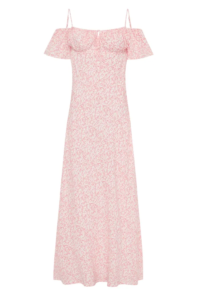 Faithfull The Brand Dresses Menton Midi Dress Calla Vermillion 8211 Women Faithfull The Brand Dresses Menton Midi Dress Calla Vermillion 8211 Women