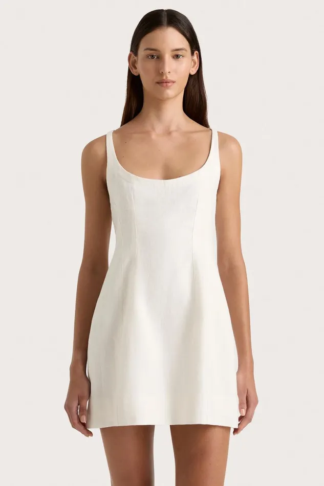 Faithfull The Brand Dresses Sanne Mini Dress White 8211 Women Faithfull The Brand Dresses Sanne Mini Dress White 8211 Women