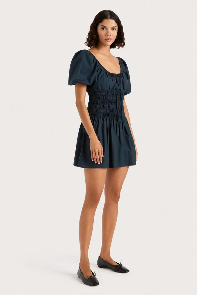 Faithfull The Brand Mini Dresses Beatrice Mini Dress Navy 8211 Women