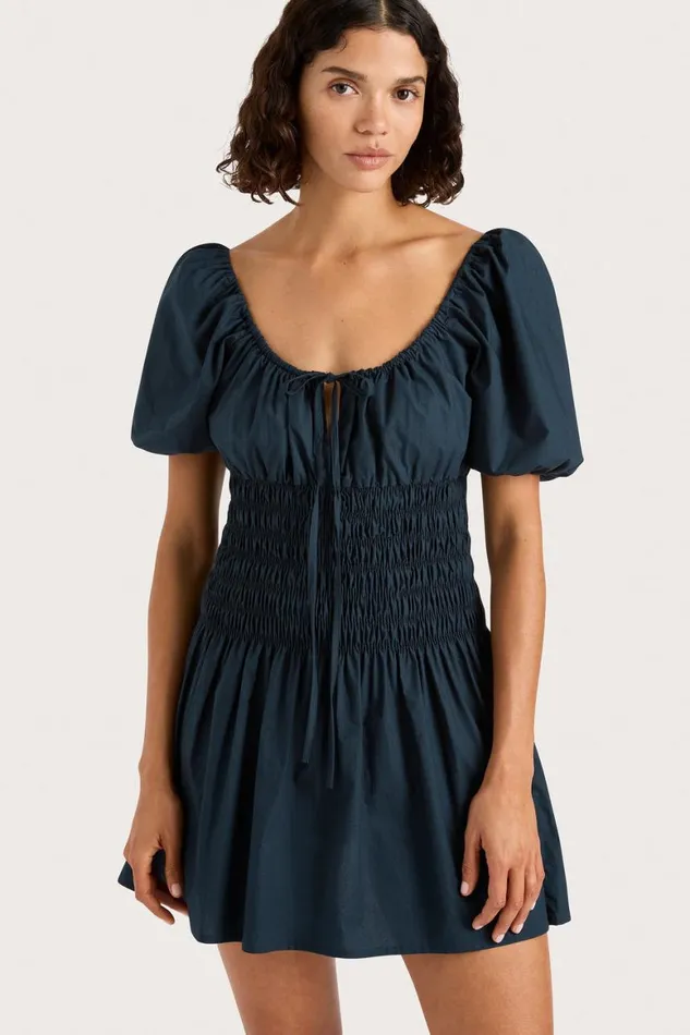 Faithfull The Brand Mini Dresses Beatrice Mini Dress Navy 8211 Women Faithfull The Brand Mini Dresses Beatrice Mini Dress Navy 8211 Women