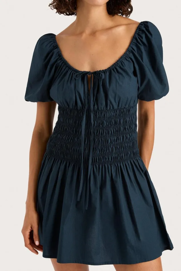 Faithfull The Brand Mini Dresses Beatrice Mini Dress Navy 8211 Women Faithfull The Brand Mini Dresses Beatrice Mini Dress Navy 8211 Women