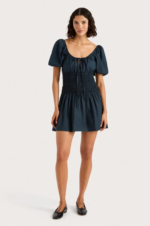 Faithfull The Brand Mini Dresses Beatrice Mini Dress Navy 8211 Women Faithfull The Brand Mini Dresses Beatrice Mini Dress Navy 8211 Women