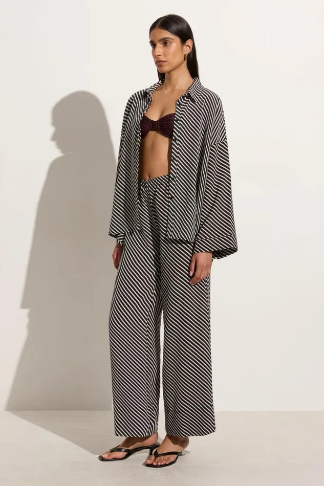 Faithfull The Brand Pants Monforte Pant Toscano Stripe Black 8211 Women Faithfull The Brand Pants Monforte Pant Toscano Stripe Black 8211 Women