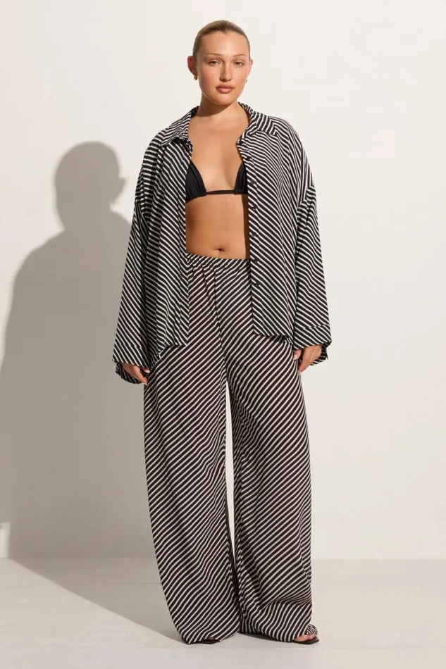 Faithfull The Brand Pants Monforte Pant Toscano Stripe Black 8211 Women Faithfull The Brand Pants Monforte Pant Toscano Stripe Black 8211 Women