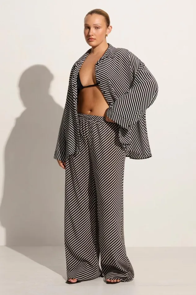 Faithfull The Brand Pants Monforte Pant Toscano Stripe Black 8211 Women Faithfull The Brand Pants Monforte Pant Toscano Stripe Black 8211 Women