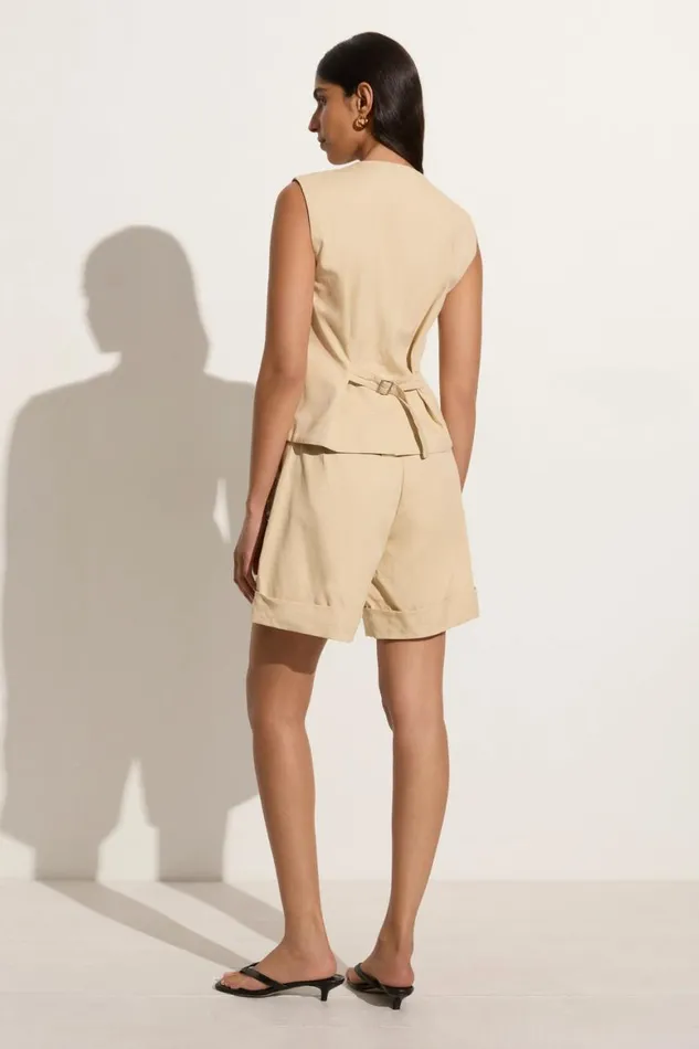 Faithfull The Brand Skirts and Shorts Campania Short Bleached Sand 8211 Women Faithfull The Brand Skirts and Shorts Campania Short Bleached Sand 8211 Women