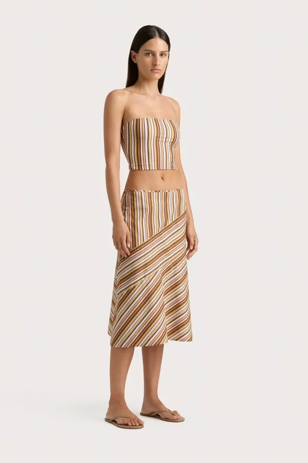 Faithfull The Brand Skirts and Shorts En Vau Skirt Terracotta Stripe 8211 Women Faithfull The Brand Skirts and Shorts En Vau Skirt Terracotta Stripe 8211 Women