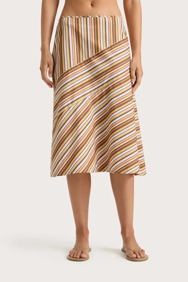 Faithfull The Brand Skirts and Shorts En Vau Skirt Terracotta Stripe 8211 Women Faithfull The Brand Skirts and Shorts En Vau Skirt Terracotta Stripe 8211 Women