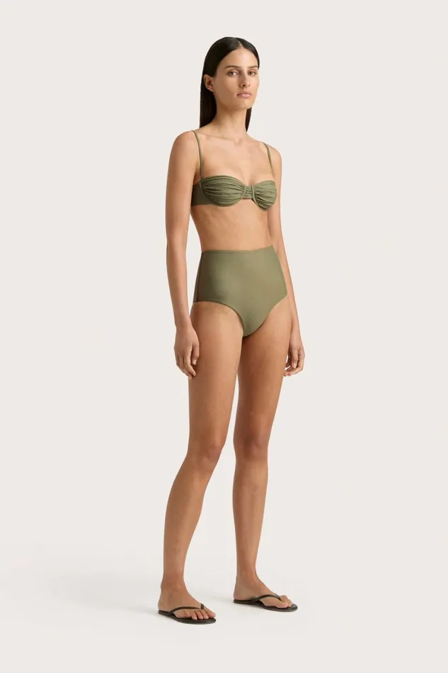 Faithfull The Brand Swim Stefania Bikini Top Khaki 8211 Women Faithfull The Brand Swim Stefania Bikini Top Khaki 8211 Women