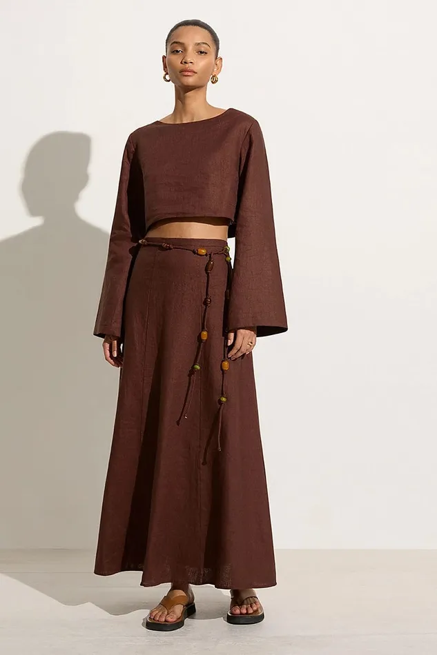 Faithfull The Brand Tops Menorca Top Tobacco 8211 Final Sale 8211 Women Faithfull The Brand Tops Menorca Top Tobacco 8211 Final Sale 8211 Women
