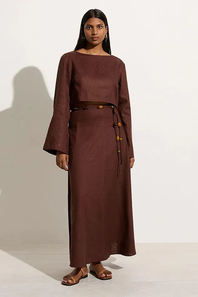 Faithfull The Brand Tops Menorca Top Tobacco 8211 Final Sale 8211 Women Faithfull The Brand Tops Menorca Top Tobacco 8211 Final Sale 8211 Women