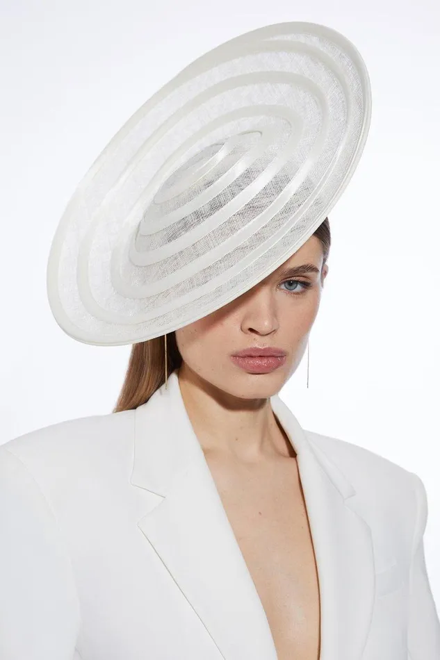Fascinators Women Karen Millen Spiral Detail Fascinator Ivory