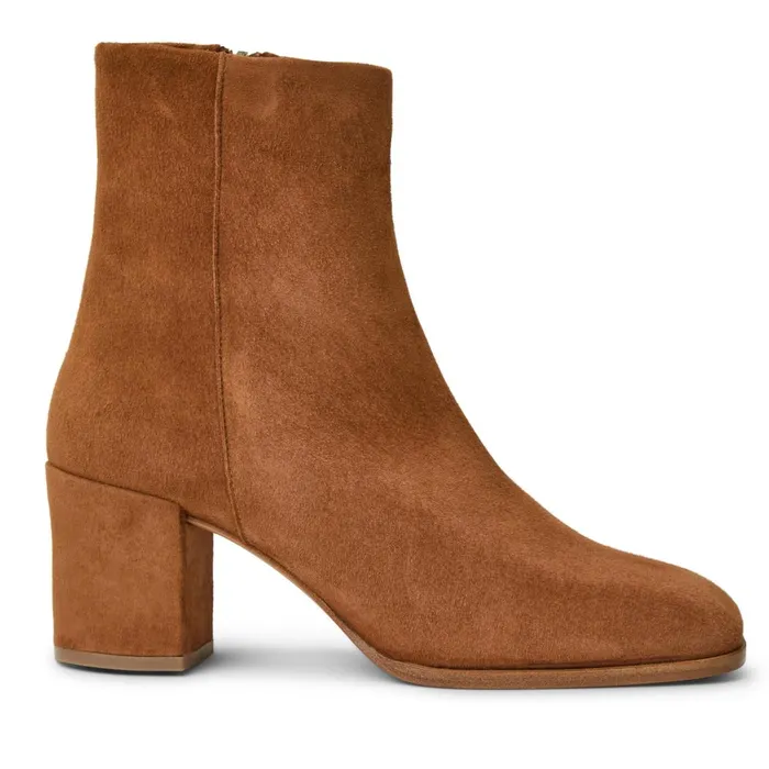 Fenice Side Zip Boot Cognac Suede Women Bruno Magli Boots