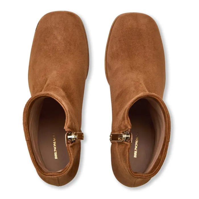 Fenice Side Zip Boot Cognac Suede Women Bruno Magli Boots