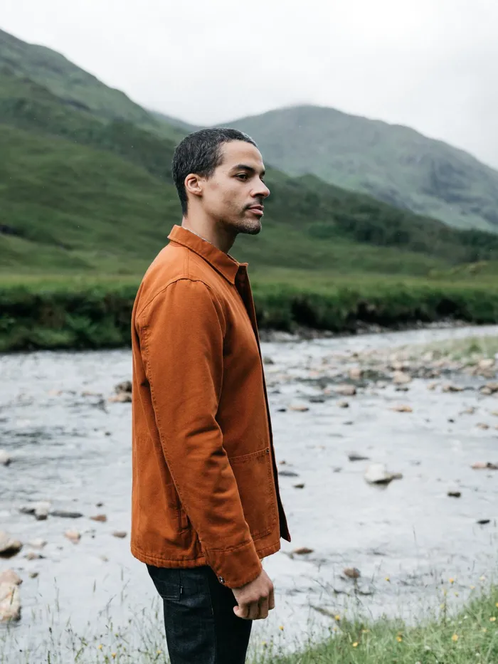 Finisterre Jackets and Coats Men Basset Flannel Lined Jacket Sable