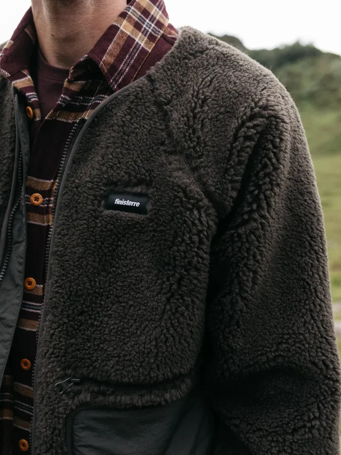 Finisterre Jackets and Coats Men Orsik Fleece Jacket Raven Black