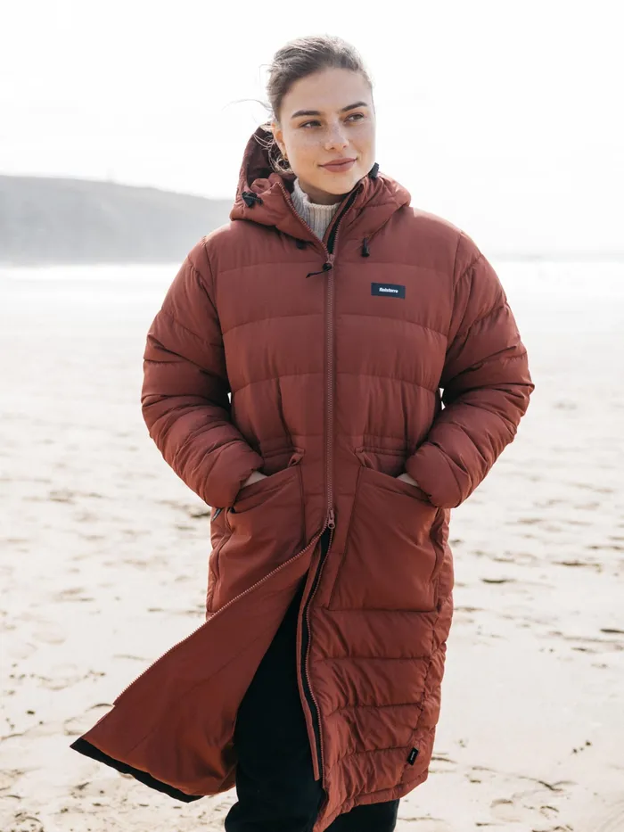 Finisterre Jackets and Coats Women Elara Coat Dark Rosewood