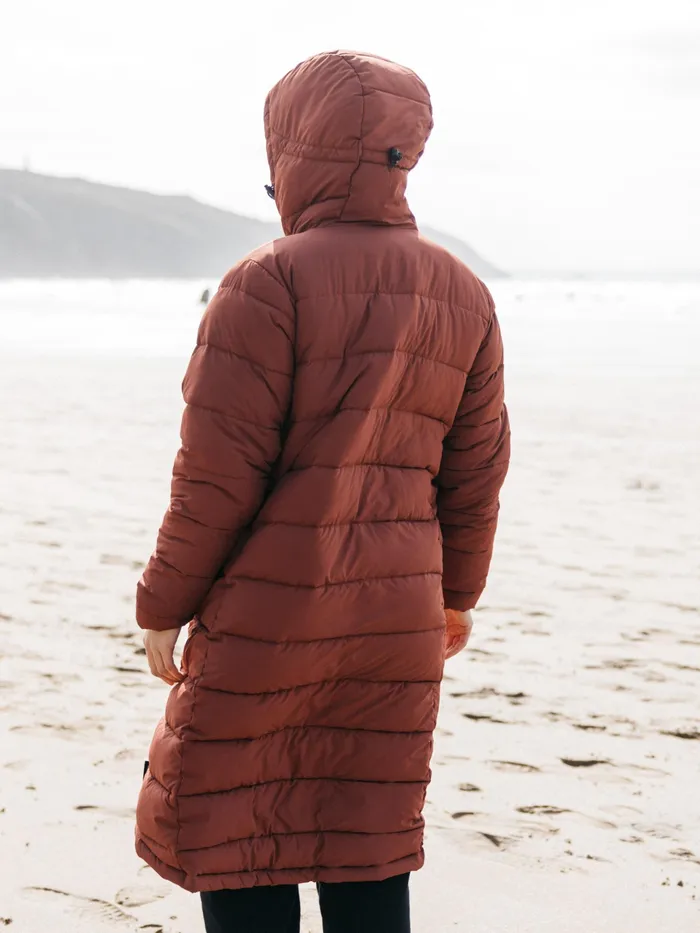 Finisterre Jackets and Coats Women Elara Coat Dark Rosewood