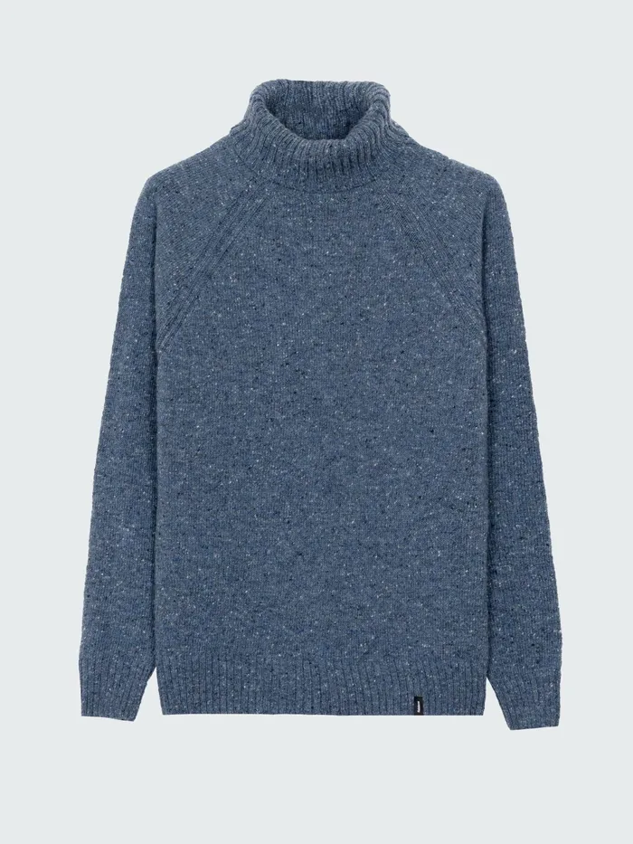 Finisterre Knitwear Men Furlong Roll Neck Sweater Indigo