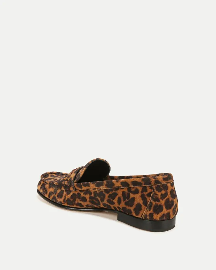 Flats and Loafers Shop Veronica Beard Penny Leopard Suede Loafer Leopard