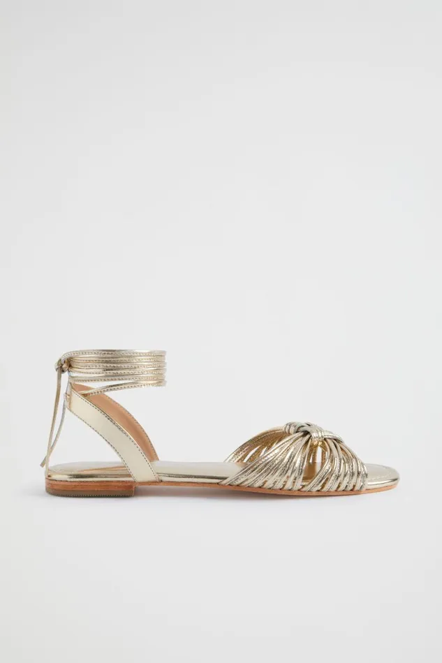 Flats Woman Seed Heritage Evie Flat Sandal Pale Gold