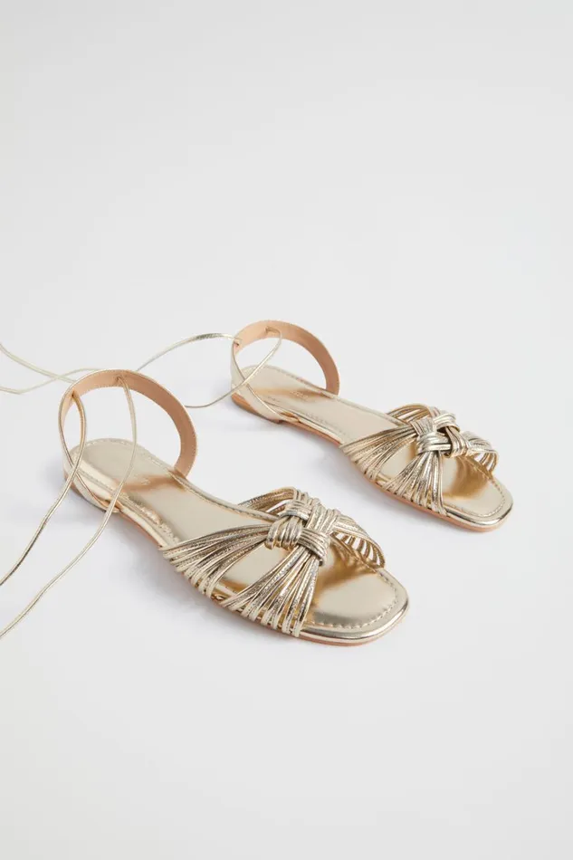 Flats Woman Seed Heritage Evie Flat Sandal Pale Gold