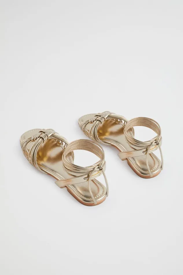 Flats Woman Seed Heritage Evie Flat Sandal Pale Gold