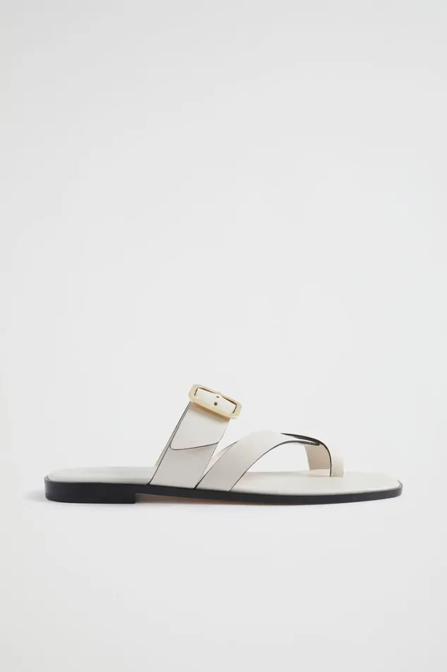 Flats Woman Seed Heritage Sutton Buckle Slide Bone