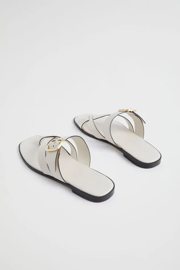 Flats Woman Seed Heritage Sutton Buckle Slide Bone