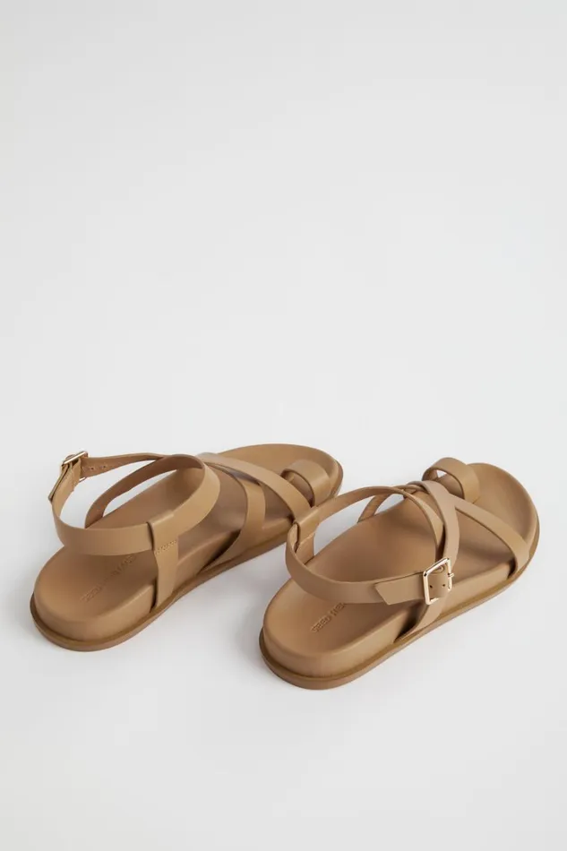 Flats Woman Seed Heritage Tori Footbed Sandal Caramel