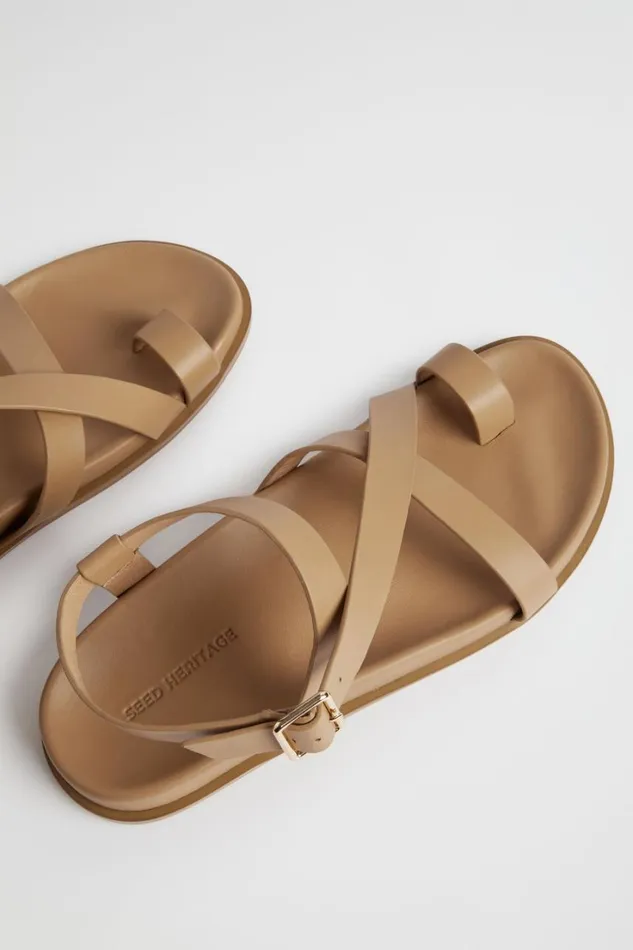 Flats Woman Seed Heritage Tori Footbed Sandal Caramel