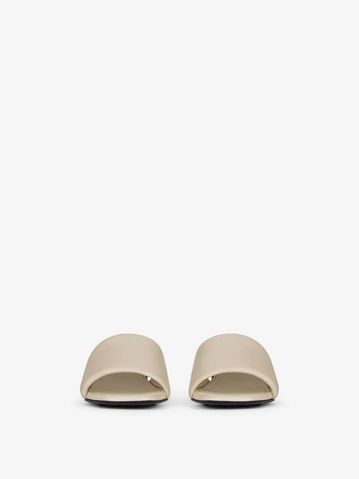 G Cube Mules In Leather Natural Beige Women Givenchy Slides and Sandals