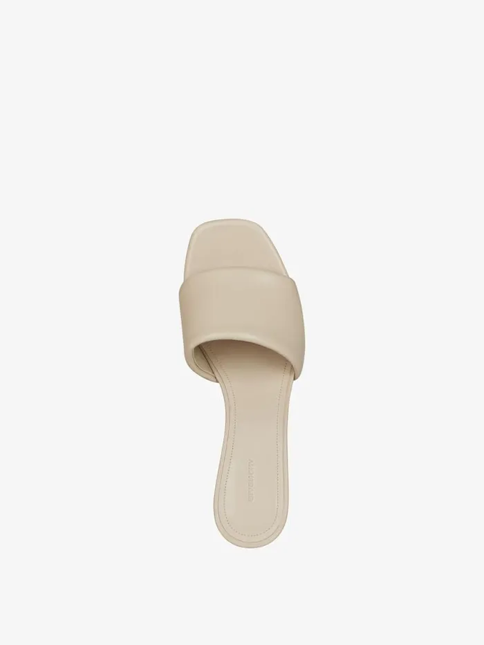 G Cube Mules In Leather Natural Beige Women Givenchy Slides and Sandals