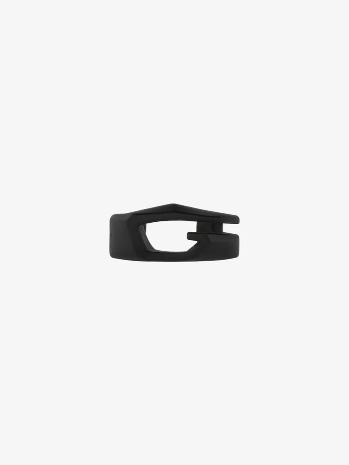 Giv Cut Earcuff In Metal And Enamel Black Men Givenchy Jewelry
