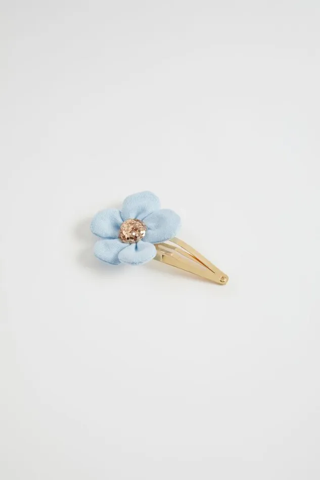 Hair Accessories Girl Seed Heritage Fabric Daisy Snap Baby Blue