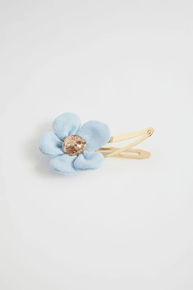 Hair Accessories Girl Seed Heritage Fabric Daisy Snap Baby Blue