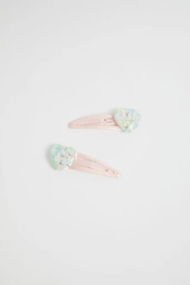 Hair Accessories Girl Seed Heritage Resin Heart Snaps Multi