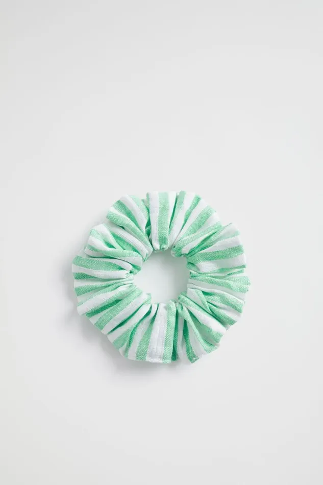 Hair Accessories Woman Seed Heritage Stripe Scrunchie Key Lime Stripe