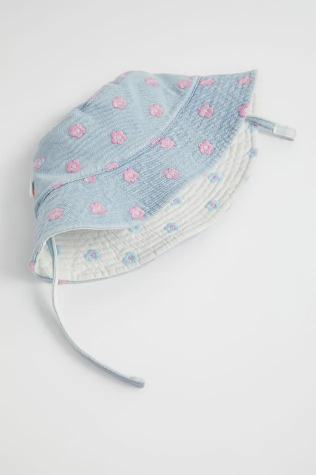 Hats and Caps Baby Seed Heritage Flower Emb Sun Hat Multi