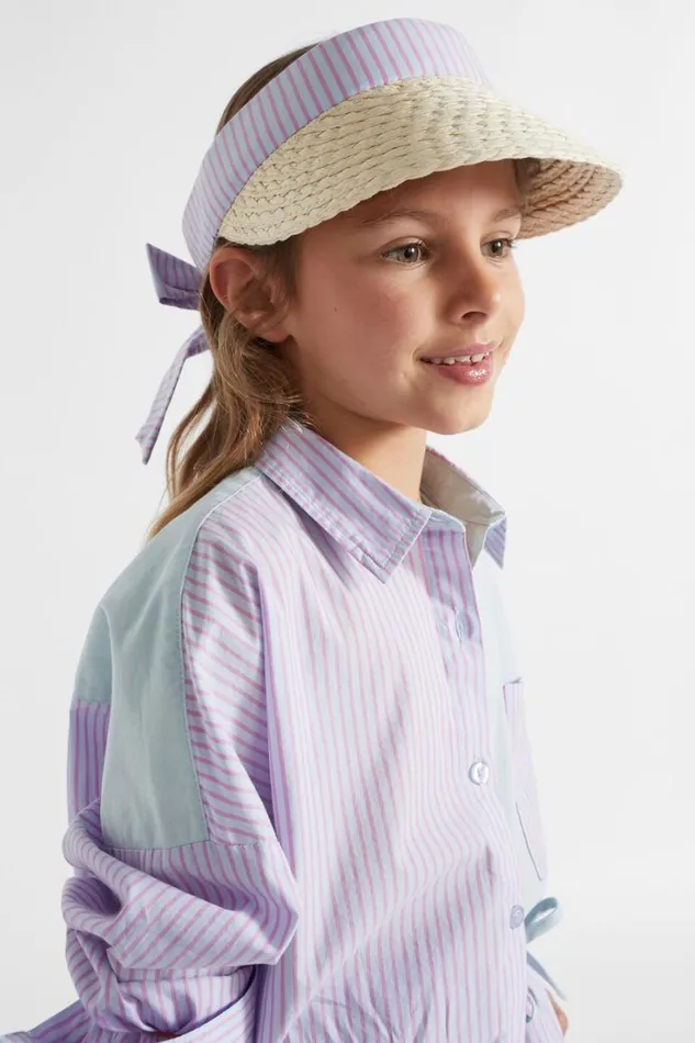 Hats Beanies and Caps Girl Seed Heritage Poplin Stripe Visor Multi