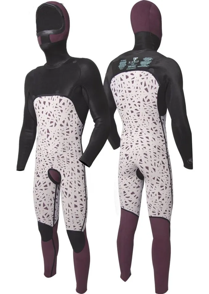 High Seas II 43 Full Hooded Chest Zip Wetsuit Charcoal Men Vissla Wetsuits