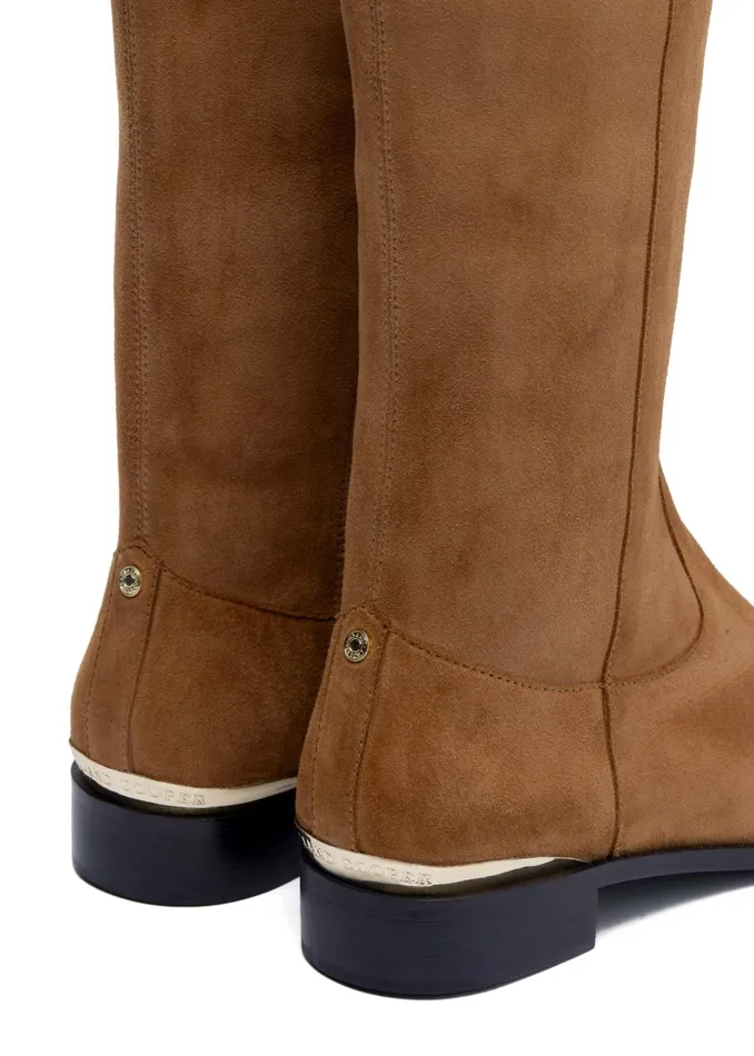 Holland Cooper Albany Knee Boot Tan Suede Women Boots Holland Cooper Albany Knee Boot Tan Suede Women Boots