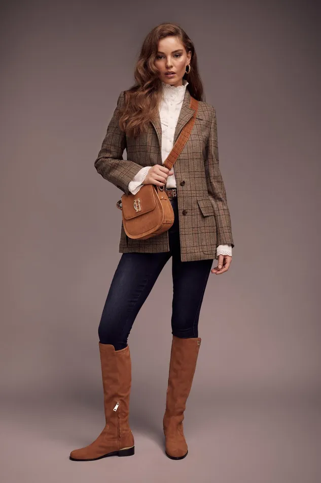 Holland Cooper Albany Knee Boot Tan Suede Women Boots Holland Cooper Albany Knee Boot Tan Suede Women Boots