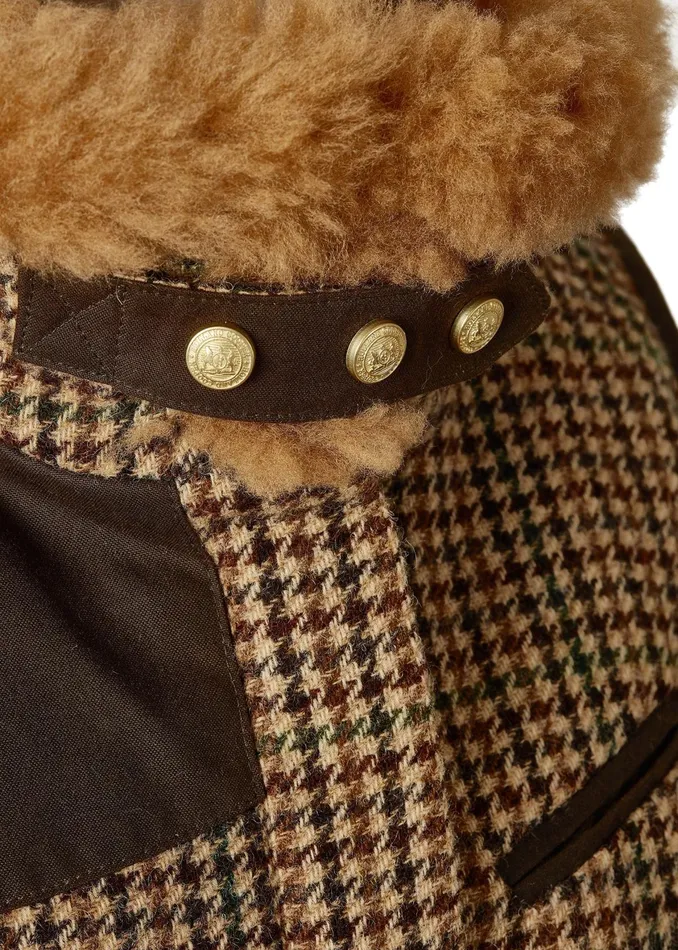 Holland Cooper Aviator Gilet Hailes Green Tweed Women Tailoring