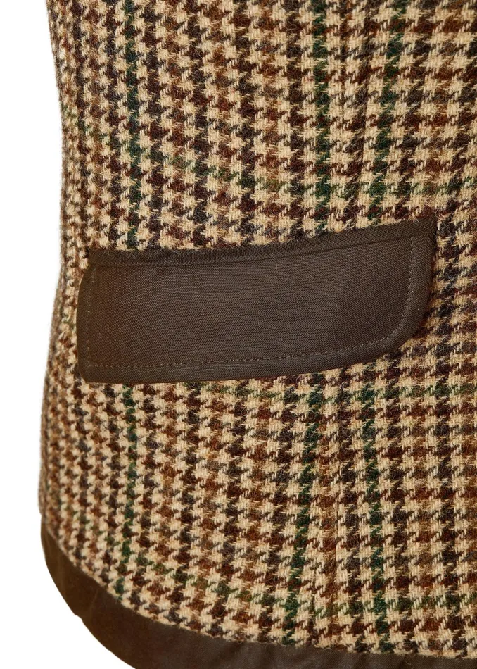Holland Cooper Aviator Gilet Hailes Green Tweed Women Tailoring