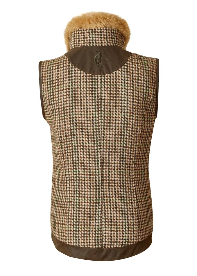 Holland Cooper Aviator Gilet Hailes Green Tweed Women Tailoring