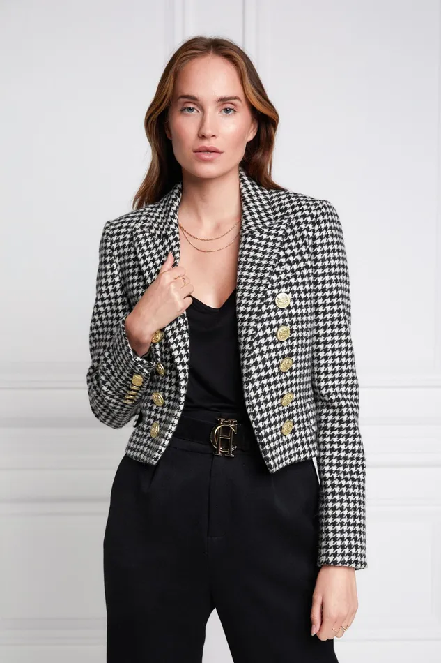 Holland Cooper Brompton Jacket Houndstooth Women Blazers