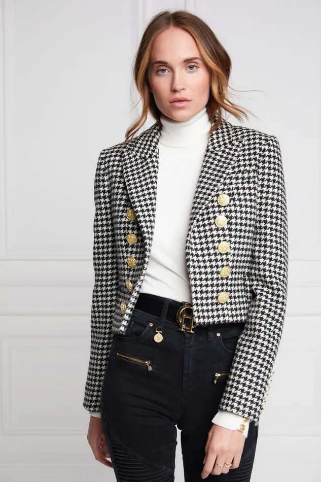 Holland Cooper Brompton Jacket Houndstooth Women Blazers
