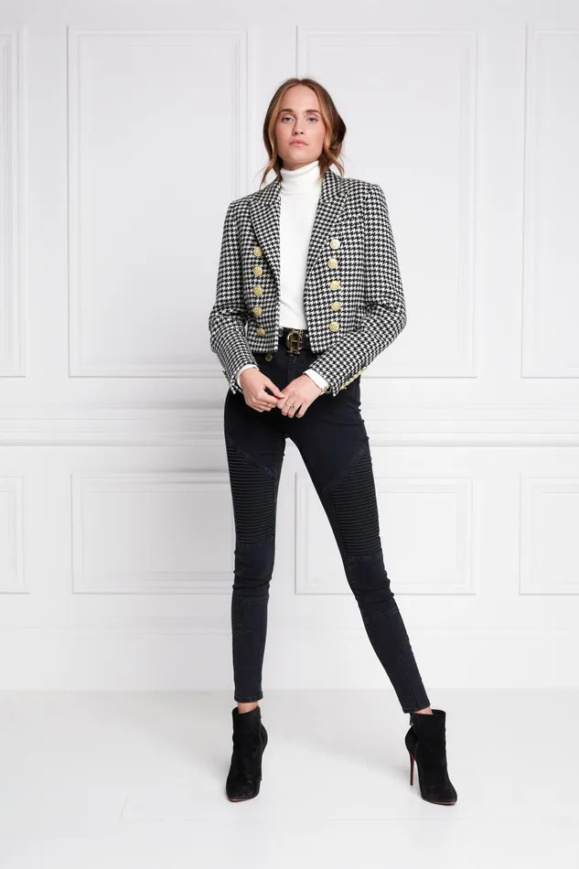 Holland Cooper Brompton Jacket Houndstooth Women Blazers